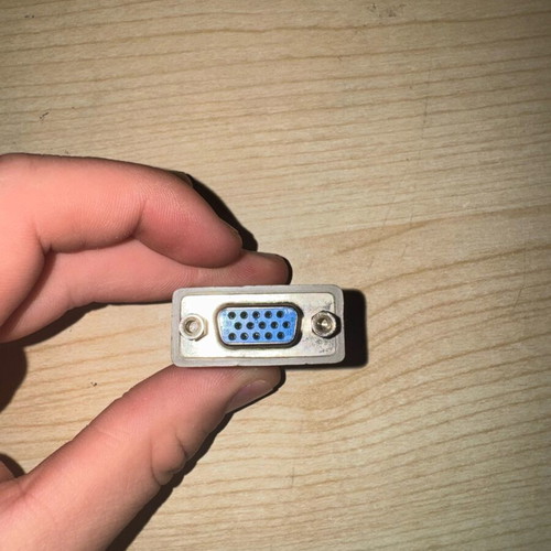Adapter DVI to VGA used, screen converter