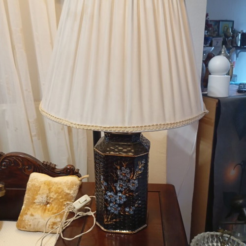 Two vintage Asian style table lamps Chinoiserie, 60cm height