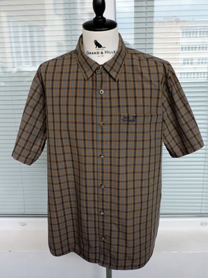 Jack Wolfskin Mens Brown Checked Organic Cotton Shirt XXL like new
