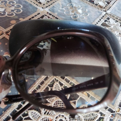 Dolce & Gabbana DG 6035 women's sunglasses used, brown oversized frame