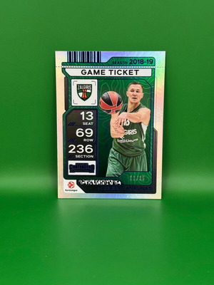 Euroleague Contenders 2025-2026 Paulius Jankunas εισιτήριο αγώνα μπλε 12/35 σαν καινούργιο