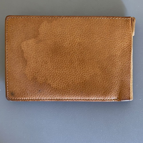 Tommy Hilfiger leather men's wallet used, tan color