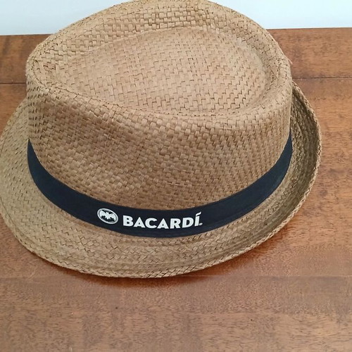 Bacardi straw hat, brown, size 58, unused