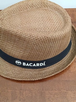 Bacardi straw hat, brown, size 58, unused