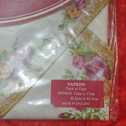 Royal Albert Old Country Roses dining napkins set of 12 new