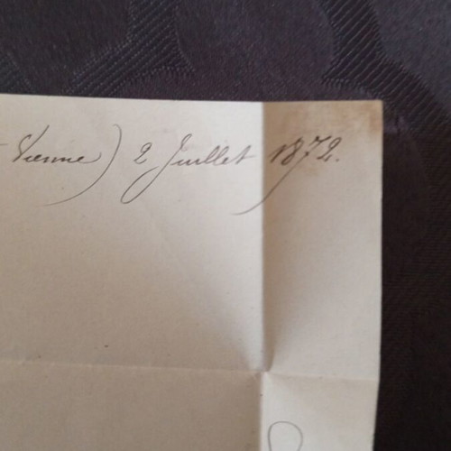 French letter from 1872 with Demeter stamp used
