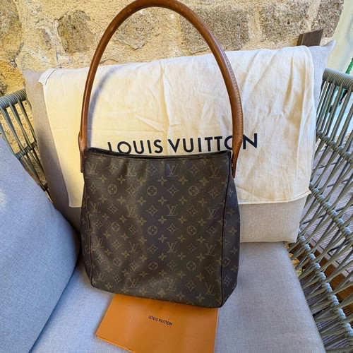Louis Vuitton Looping GM shoulder bag used, brown monogram canvas