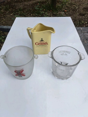 Ice buckets and pitcher like new, set