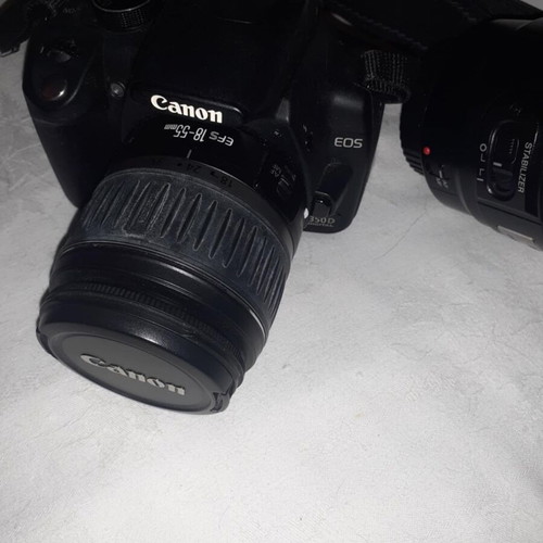 Canon EOS 350D with EF-S 18-55mm, EF 75-300mm lenses and 550EX Speedlite flash like new with bag