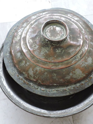Copper pot used, vintage era