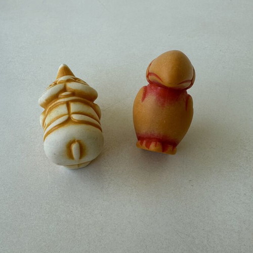 Vintage Kinder Surprise collectible egg-shaped figures, like new, set of 2