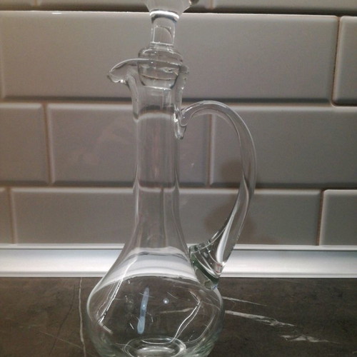 Serving set used, 7 pieces with decanter and shot glasses