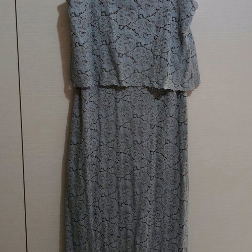 Mango maxi lace dress XL new, baby blue