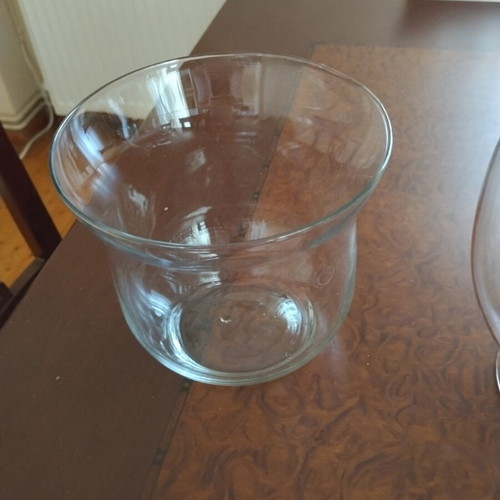 Glass vases and bowls for decoration