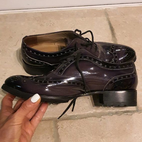 Oxford leather patent shoe Musto used, black