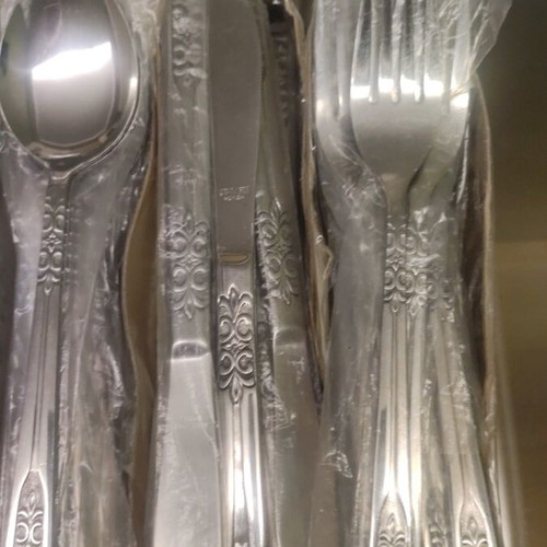 Luxury inox cutlery set for 12 people like new