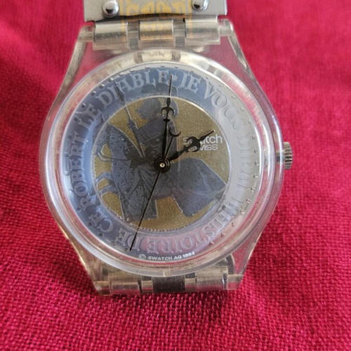 Swatch 1994 Robert Le Diable Parisian Opera wristwatch used, gold