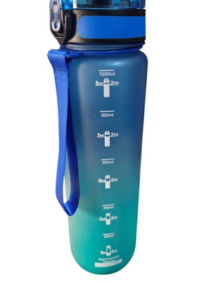 Hiking water bottle 1 liter new with secure closure