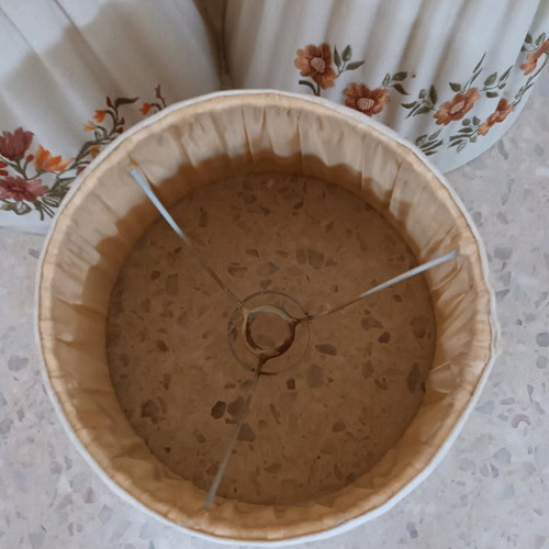 Lampshade hats like new nylon with metal frame