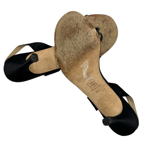 Jimmy Choo diamond satin heels size 40, black