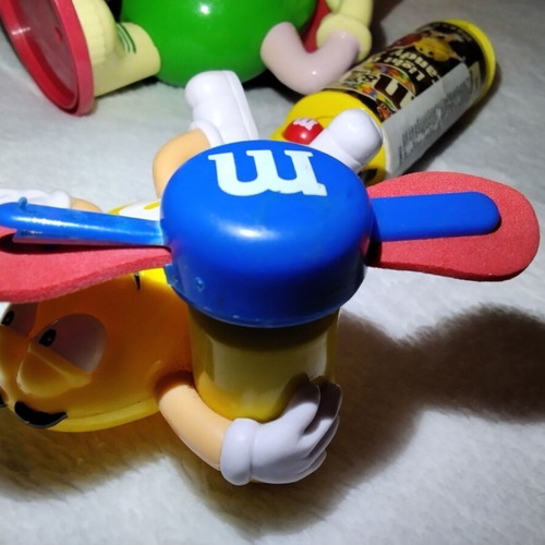 Vintage M&M's dispenser and light up candy fan set used
