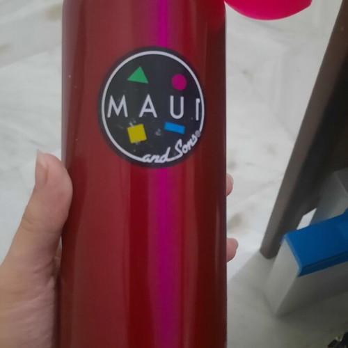 Maui and Sons water bottle used, metal with safety spout