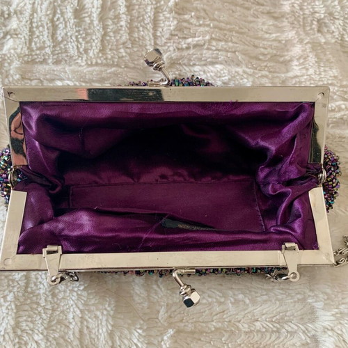 Cadari London vintage beaded evening purse hand made, like new, multicolor