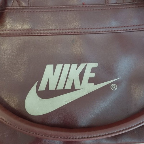 Nike vintage leather shoulder bag 90's used, multicolor
