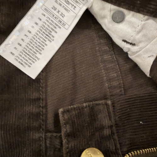 Carhartt Wip corduroy pants used, size 29x32, brown