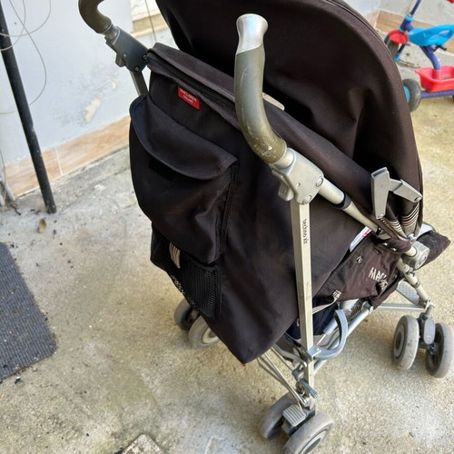 Maclaren stroller used with mosquito net and rain cover
