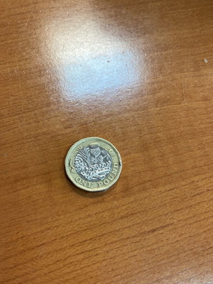 One Pound 2017 coin used