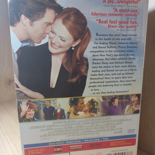 Laws of Attraction DVD like new with English subtitles