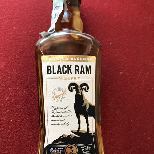 Black Ram 3 year old new sealed 200ml 40% whisky