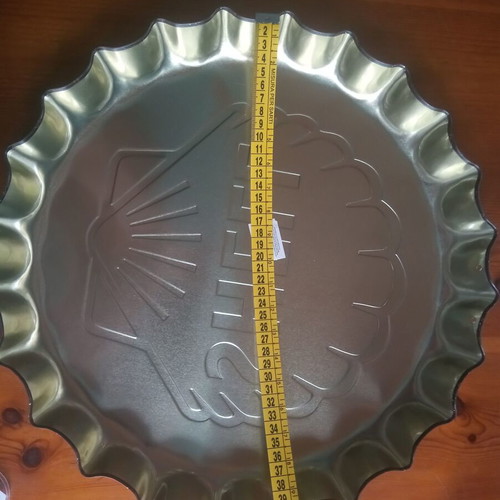 Shell metal beer cap new, hanging decorative 40 cm