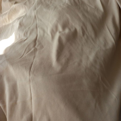 Cotton elastic rib jersey fabric 1.95 × 1.00 m, ecru beige