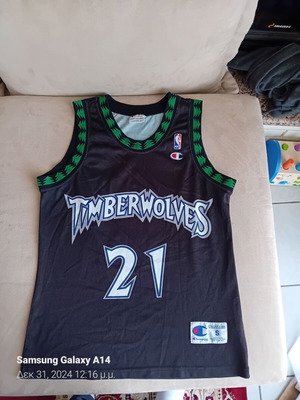 Nba Timberwolves Garnett champion jersey μεταχειρισμένο, μέγεθος small