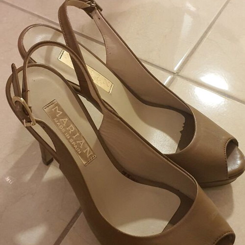 Marian sandals size 37 like new, full leather, beige brown