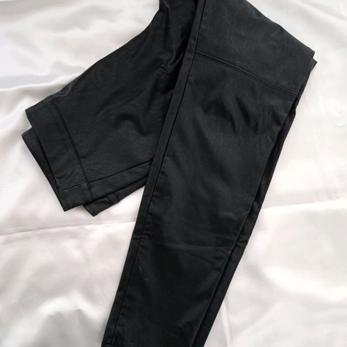 Stradivarius women's black leather-look pants M like new with minimal wear