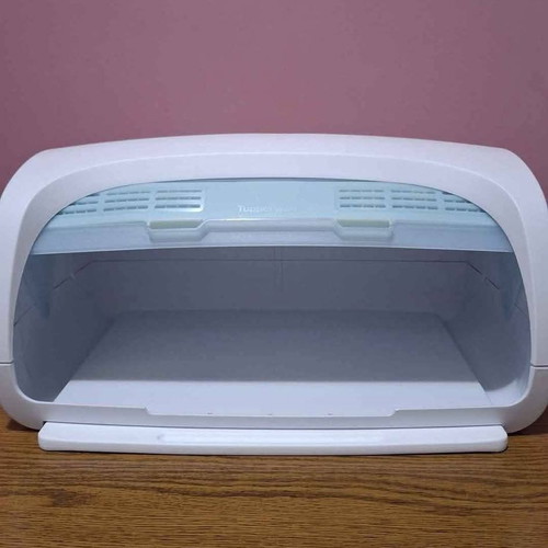 Tupperware bread box new with integrated cutting board