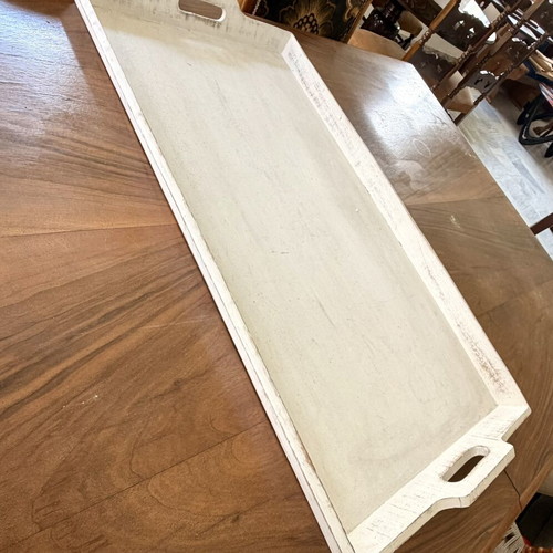 Large Wooden Serving Tray shabby chic vintage, new