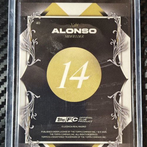 2024-25 Topps Fanatics Fest Real Madrid Xabi Alonso Gold Star Foil card