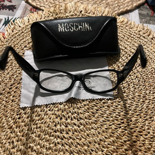 Moschino Vintage Sunglasses like new black with clear lenses