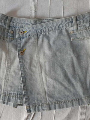 Wrap denim mini skirt 100% cotton like new