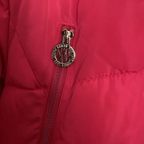 DKNY fuchsia puffer jacket, size L