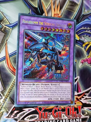 Rindbrumm the Striking Dragon Secret Rare Yu-Gi-Oh κάρτα καινούργια
