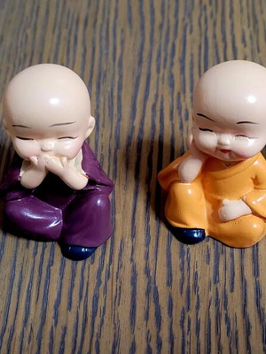 Set of 4 Decorative Miniature Buddha Monks Figurines