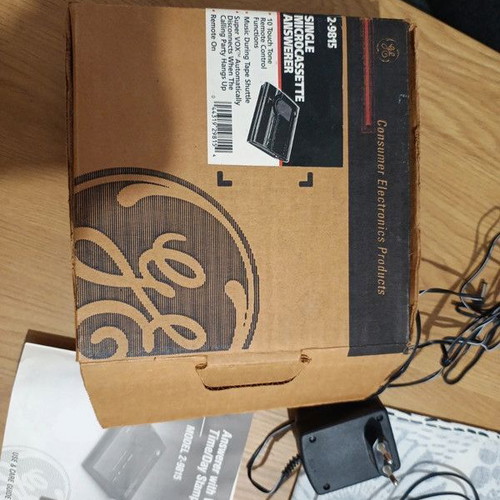 Vintage GE Answering Machine GE Single Microcassette Answerer (Model 2-9815)