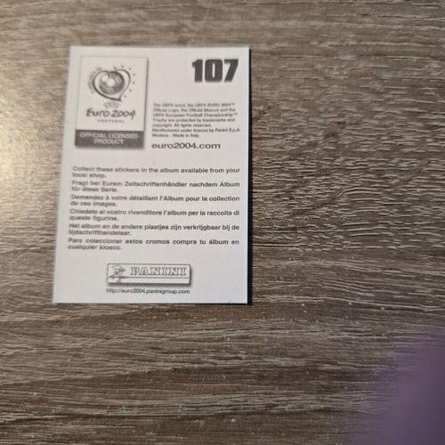 Panini UEFA Euro 2004 Zinedine Zidane Sticker #107 like new