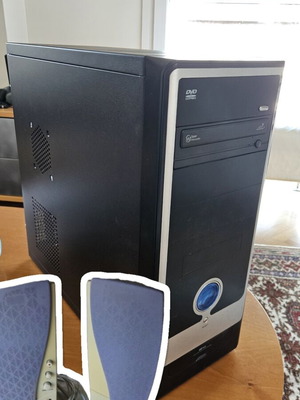 Intel Pentium σταθερός υπολογιστής 4GB RAM 500GB HDD Win 7/11/Linux με 2 ηχεία