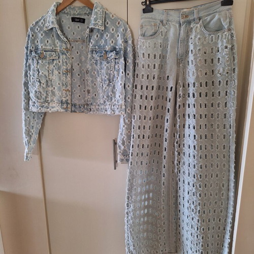 Denim jacket and pants set like new, Vicolo and Toxic 3 size S